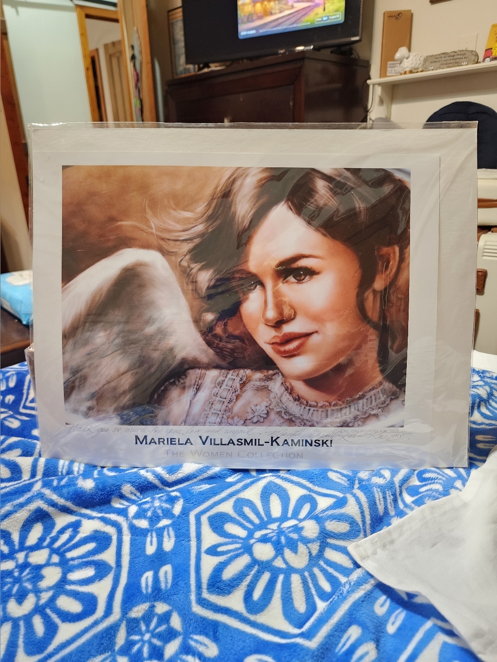 Mariela Villasmil-Kaminski "Angelo", Porcelian Tile, Portrait Art Print SIGNED